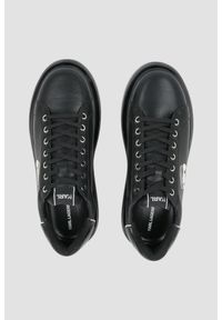 Karl Lagerfeld - KARL LAGERFELD Czarne męskie sneakersy skórzane Kapri Kushion NFT. Okazja: na co dzień. Kolor: czarny. Materiał: skóra #4