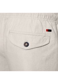 Letnie Lniane Szorty (Krótkie Spodenki) - Pako Jeans - Beżowe. Kolor: wielokolorowy, brązowy, beżowy. Materiał: len, wiskoza. Długość: krótkie. Sezon: lato. Styl: klasyczny #3