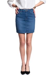 Lee - SPÓDNICA JEANSOWA LEE MID SKIRT MID BELLEVUE L38JLTGX 112108224. Materiał: jeans #1