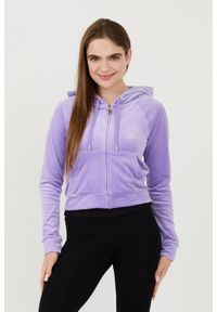 Juicy Couture - JUICY COUTURE Fioletowa bluza Madison Hoodie. Kolor: fioletowy #1