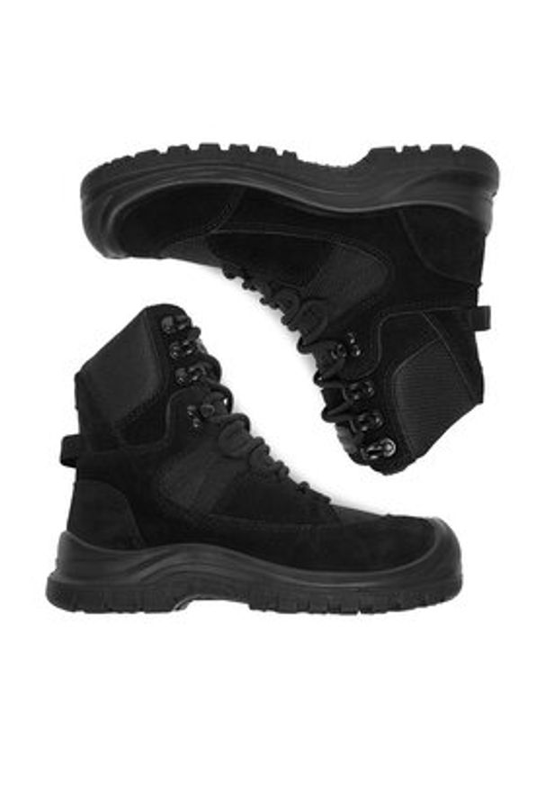 Hunter Trzewiki HUNTER-M-01 W Czarny. Kolor: czarny. Materiał: skóra, zamsz