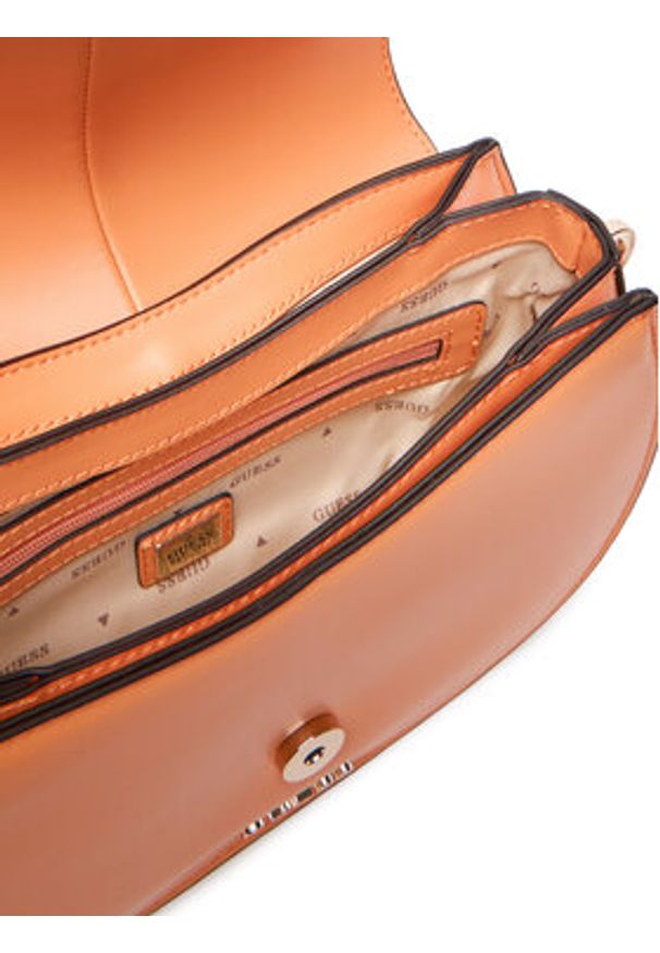 Guess Torebka Carrie HWVG98 96200 Pomarańczowy. Kolor: pomarańczowy. Materiał: skórzane