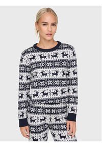 only - ONLY Sweter Xmas 15272148 Granatowy Regular Fit. Kolor: niebieski. Materiał: syntetyk #6