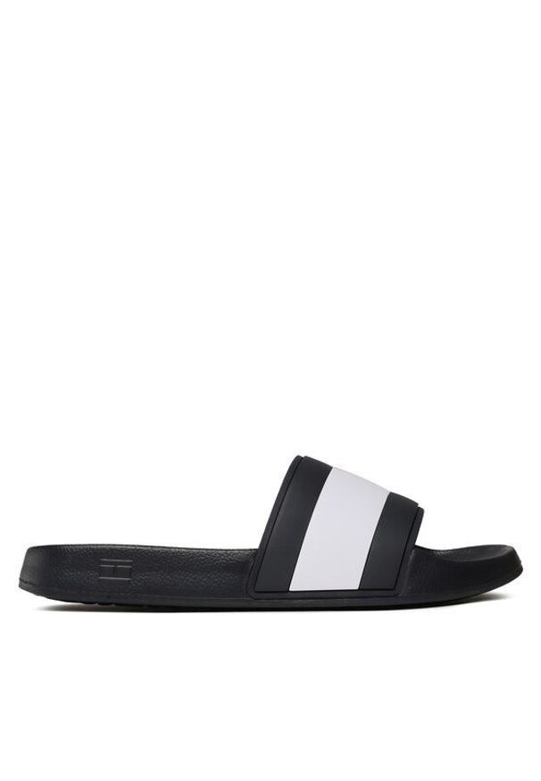 TOMMY HILFIGER - Tommy Hilfiger Klapki Rubber Th Flag Pool Slide FM0FM04236 Granatowy. Kolor: niebieski