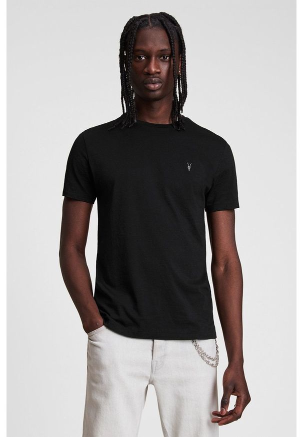 AllSaints - T-shirt Tonic SS Crew. Okazja: na co dzień. Kolor: czarny. Materiał: dzianina. Wzór: gładki. Styl: casual
