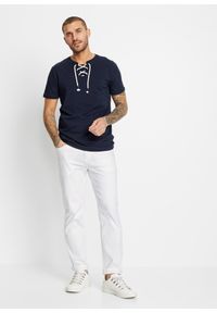 bonprix - Dżinsy ze stretchem classic fit, zwężana nogawka. Stan: podwyższony. Kolor: biały #3