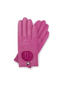 Wittchen - Damskie rękawiczki samochodowe ze skóry lizard różowe. Kolor: różowy. Materiał: skóra. Wzór: gładki. Sezon: wiosna, jesień. Styl: elegancki