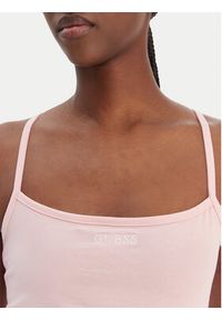 Guess Top E6GP02 J1314 Różowy Regular Fit. Kolor: różowy. Materiał: bawełna #4