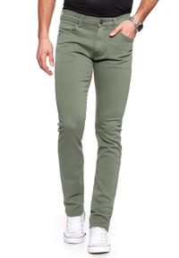 Wrangler - WRANGLER SPODNIE MĘSKIE LARSTON DUSTY OLIVE W18SDV65M. Materiał: jeans #5