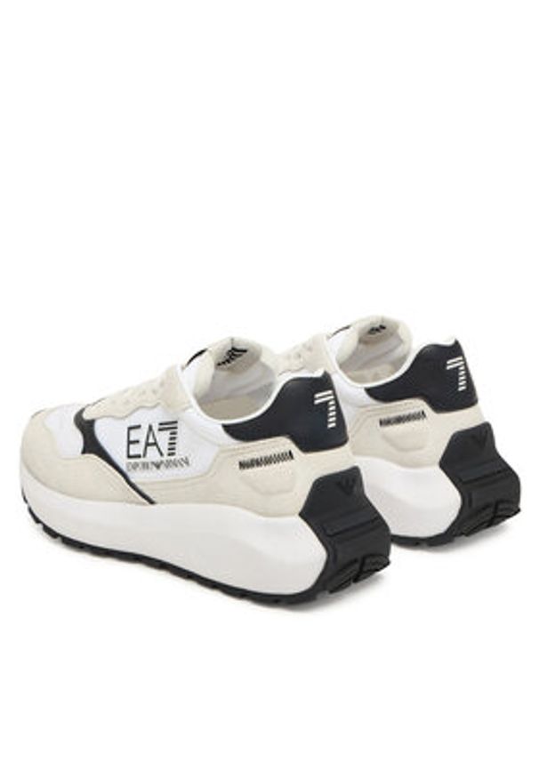 EA7 Emporio Armani Sneakersy 7X000341 AF18616 MZ021 Biały. Kolor: biały. Materiał: skóra, zamsz