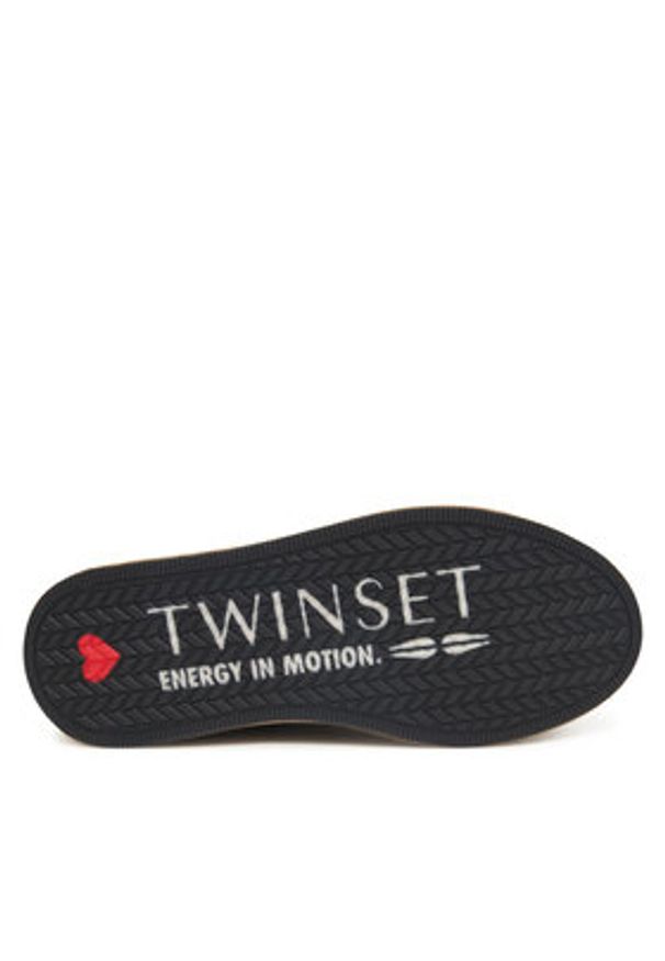 TwinSet - TWINSET Sneakersy 252TGT01E Brązowy. Kolor: brązowy. Materiał: materiał
