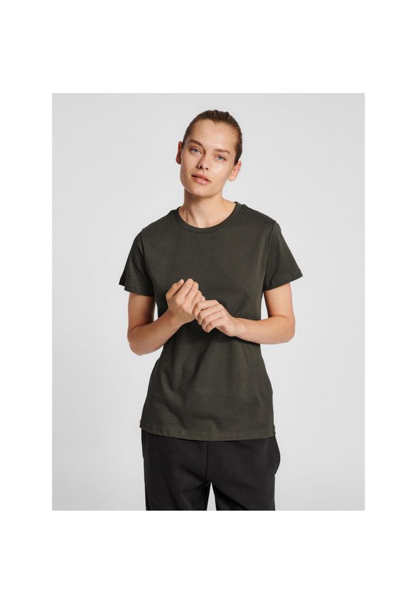 Koszulka damska Hummel Red Heavy. Kolor: wielokolorowy, szary, czarny. Materiał: bawełna. Sport: piłka nożna