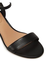 TOMMY HILFIGER - Tommy Hilfiger Espadryle Leather Ankle Strap Espad Sandal FW0FW08533 Czarny. Kolor: czarny. Materiał: skóra