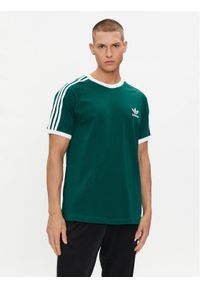Adidas - adidas T-Shirt adicolor Classics 3-Stripes IM9387 Zielony Slim Fit. Kolor: zielony. Materiał: bawełna #1