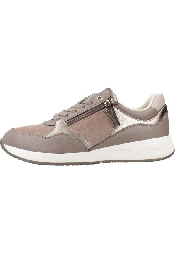Geox - Buty GEOX D BULMYA Brązowy. Kolor: brązowy. Materiał: syntetyk, tkanina, skóra. Styl: sportowy
