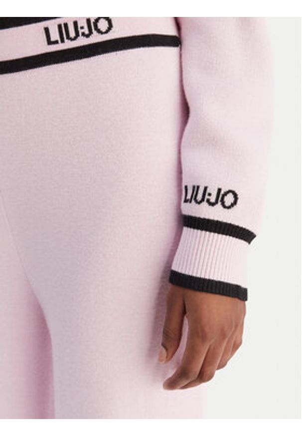 Liu Jo Sweter TF5230 MS59L Różowy Regular Fit. Kolor: różowy. Materiał: wiskoza