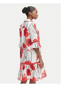 Iconique Sukienka letnia IC26-087 Czerwony Regular Fit. Kolor: czerwony. Materiał: bawełna. Sezon: lato #3