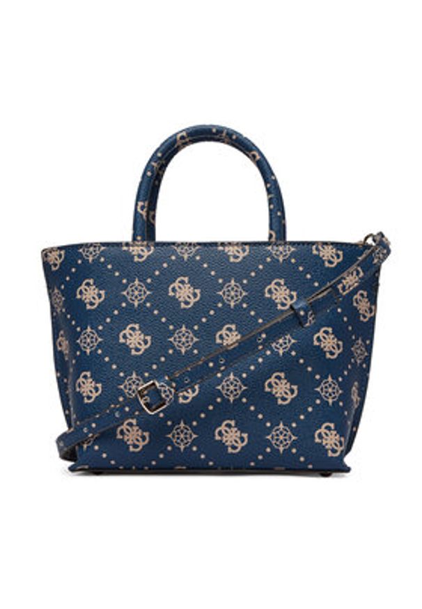 Guess Torebka Emelie Logo Mini HWGP99 28750 Granatowy. Kolor: niebieski. Materiał: skórzane