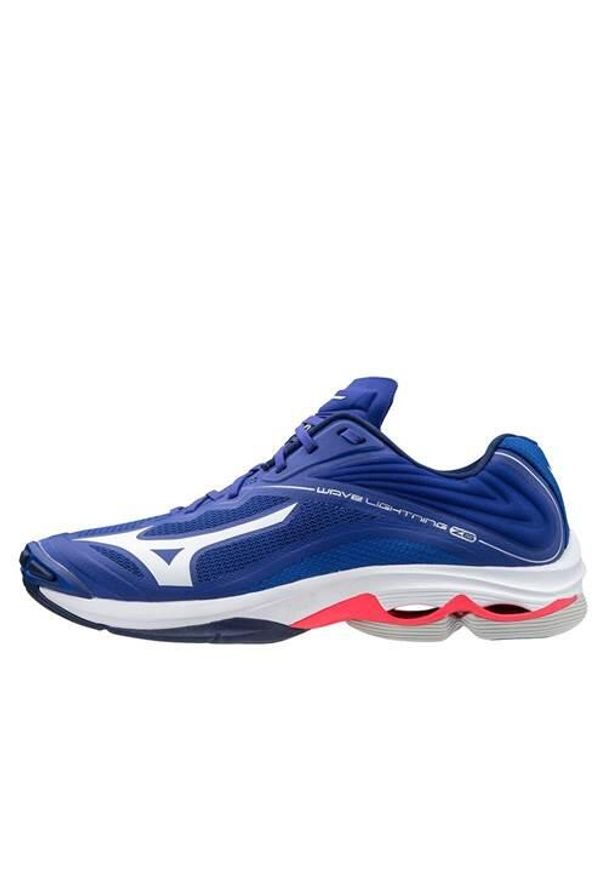 Buty uniwersalne męskie Mizuno Wave Lightning Z6 niebieskie. Zapięcie: sznurówki. Kolor: niebieski. Materiał: syntetyk, materiał. Szerokość cholewki: normalna. Model: Mizuno Wave