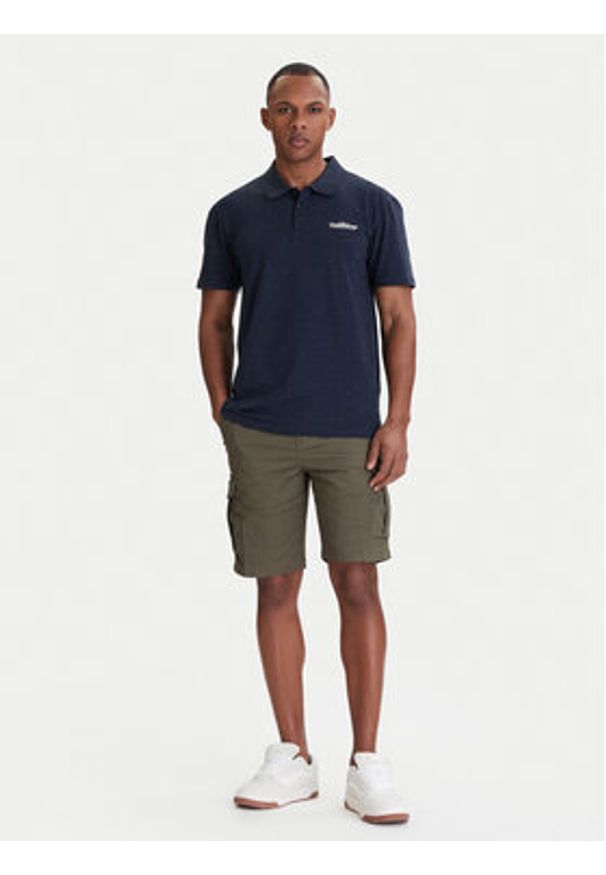 Quiksilver Polo EQYKT04420 Granatowy Regular Fit. Typ kołnierza: polo. Kolor: niebieski. Materiał: bawełna