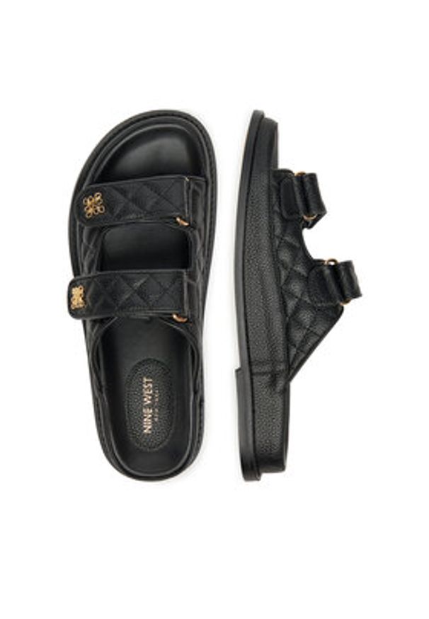 Nine West Klapki V1557-713-1 Czarny. Kolor: czarny. Materiał: materiał, syntetyk