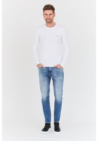 Guess - GUESS Biały męski longsleeve Core Tee, Rozmiar XXL. Kolor: biały. Długość rękawa: długi rękaw #5