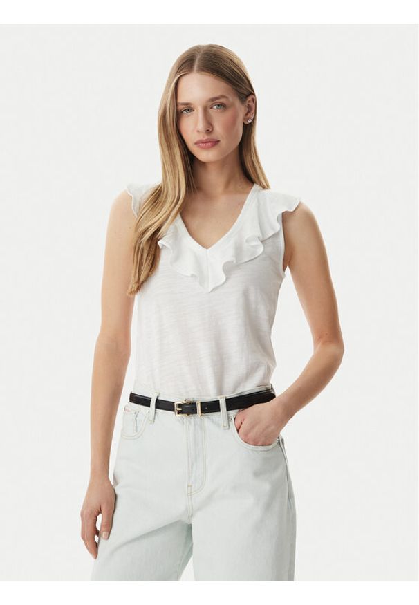 Lauren Ralph Lauren - LAUREN RALPH LAUREN Bluzka 200P13315001 Biały Relaxed Fit. Kolor: biały. Materiał: bawełna