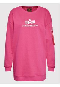 Alpha Industries Bluza Basic 128053 Różowy Oversize. Kolor: różowy. Materiał: bawełna #5