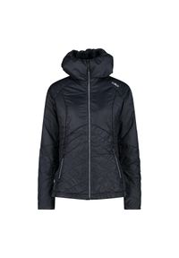 Kurtka puchowa damska z odpinanym kapturem CMP. Typ kołnierza: kaptur. Kolor: szary, wielokolorowy, brązowy, czarny. Materiał: puch. Sport: turystyka piesza #1