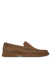 BOSS Mokasyny Sienne 50543083 Brązowy. Kolor: brązowy. Materiał: zamsz, skóra