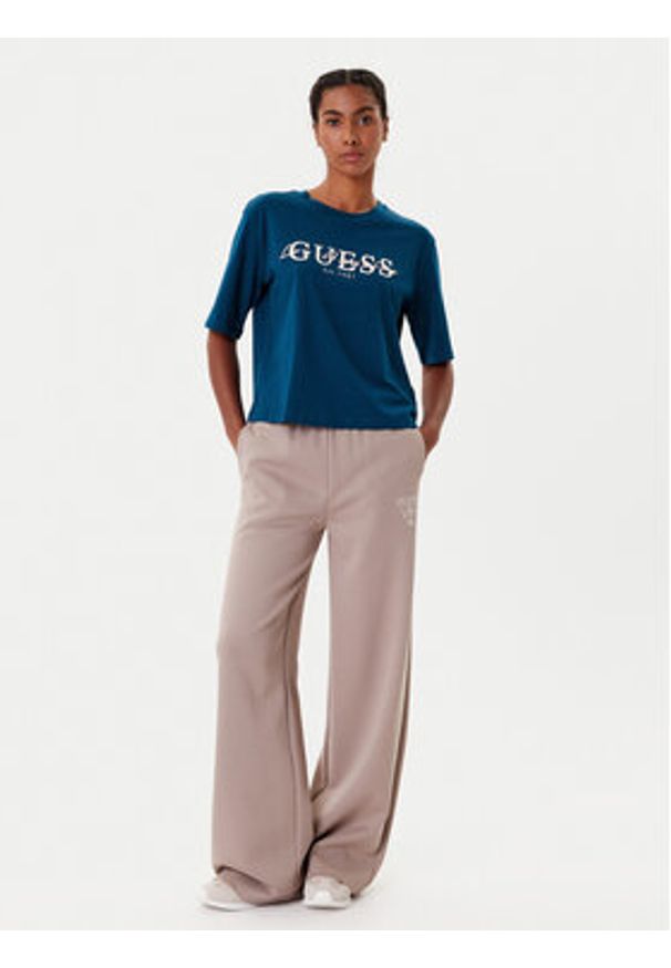 Guess T-Shirt V5YI02 I3Z14 Niebieski Boxy Fit. Kolor: niebieski. Materiał: bawełna