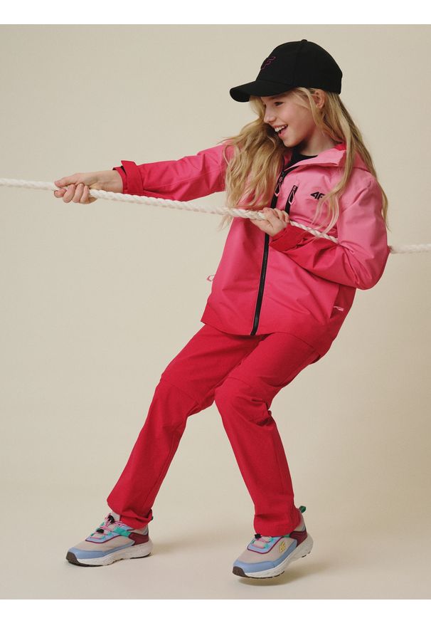 4f - 4F Kurtka przejściowa membrana 5000 dziewczęca - multikolor 164 (13-14 lat). Okazja: na co dzień. Kolor: wielokolorowy. Sezon: lato. Styl: casual