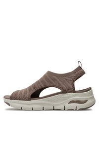 skechers - Skechers Sandały Arch Fit-Darling Days 119346/MOC Brązowy. Kolor: brązowy. Materiał: materiał #5