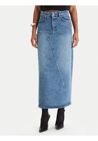 Patrizia Pepe Spódnica jeansowa 8G0521/D1WZB-CB02 Niebieski Regular Fit. Kolor: niebieski. Materiał: bawełna #1