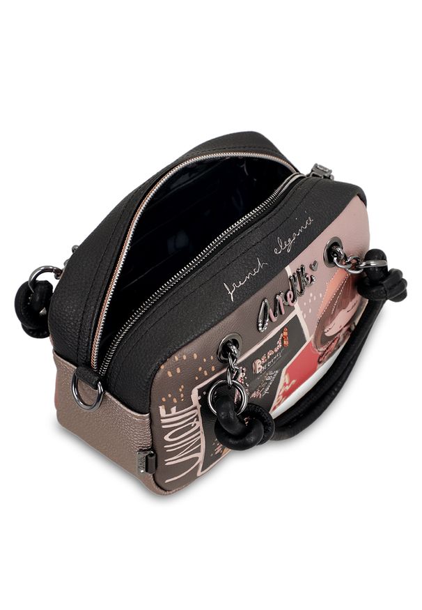 Brązowa Zgrabna Torebka Anekke Elegancki Kuferek Damski. Kolor: brązowy. Styl: elegancki. Rodzaj torebki: na ramię