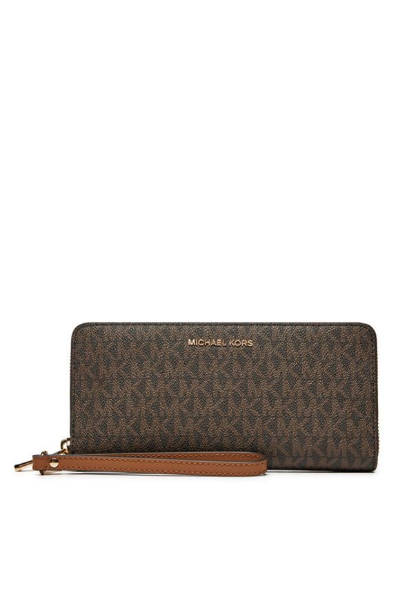 MICHAEL Michael Kors Portfel Jet Set 32F1GJ6E7B Brązowy. Kolor: brązowy. Materiał: skóra
