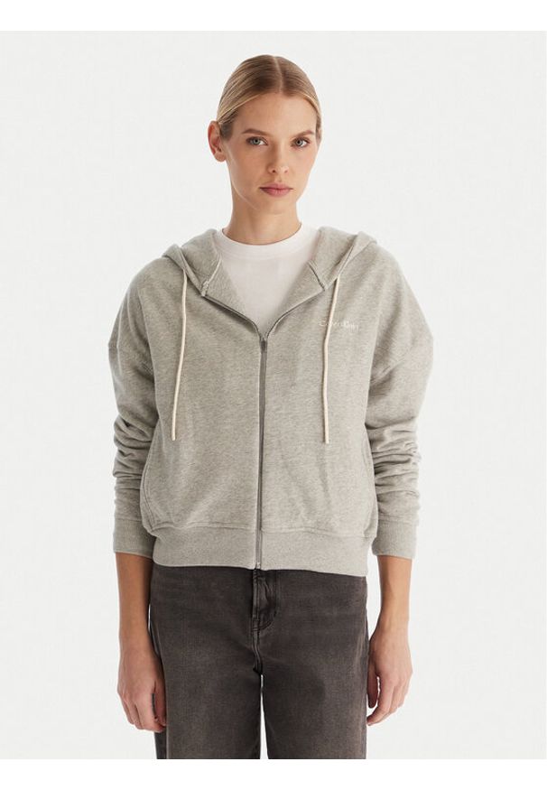 Calvin Klein Underwear Bluza LV00QS7513 Szary Regular Fit. Kolor: szary. Materiał: bawełna