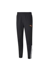 Spodnie sportowe męskie Puma teamLIGA Training Pants. Kolor: czarny, pomarańczowy, wielokolorowy. Materiał: poliester, materiał