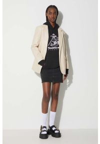 Reebok Classic bluza bawełniana kolor czarny z kapturem HT8178-BLACK. Typ kołnierza: kaptur. Kolor: czarny. Materiał: bawełna. Wzór: nadruk #7