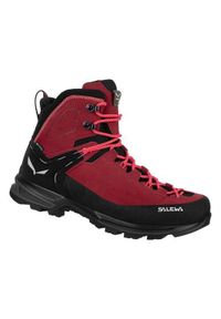 Buty trekkingowe damskie Salewa Mtn Trainer 2 Mid Gtx. Kolor: wielokolorowy. Materiał: skóra. Szerokość cholewki: normalna. Styl: sportowy