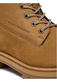 TOMMY HILFIGER - Tommy Hilfiger Trapery Flex Th Outdoor W Nbk Boot FM0FM05563 Brązowy. Kolor: brązowy. Materiał: skóra, nubuk #4