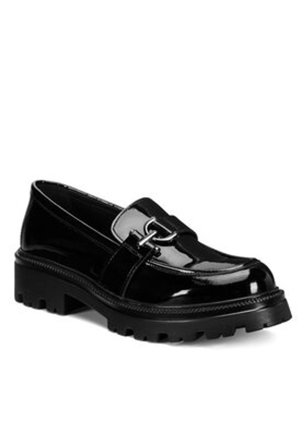 Sergio Bardi Loafersy WI33-E1089-01SB Czarny. Kolor: czarny. Materiał: lakier, skóra