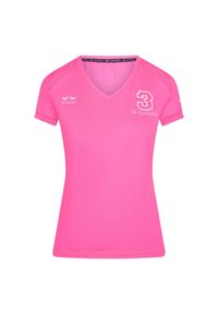 HV POLO - Koszulka damska HV Polo Favouritas Tech. Typ kołnierza: polo. Kolor: różowy. Materiał: materiał #1
