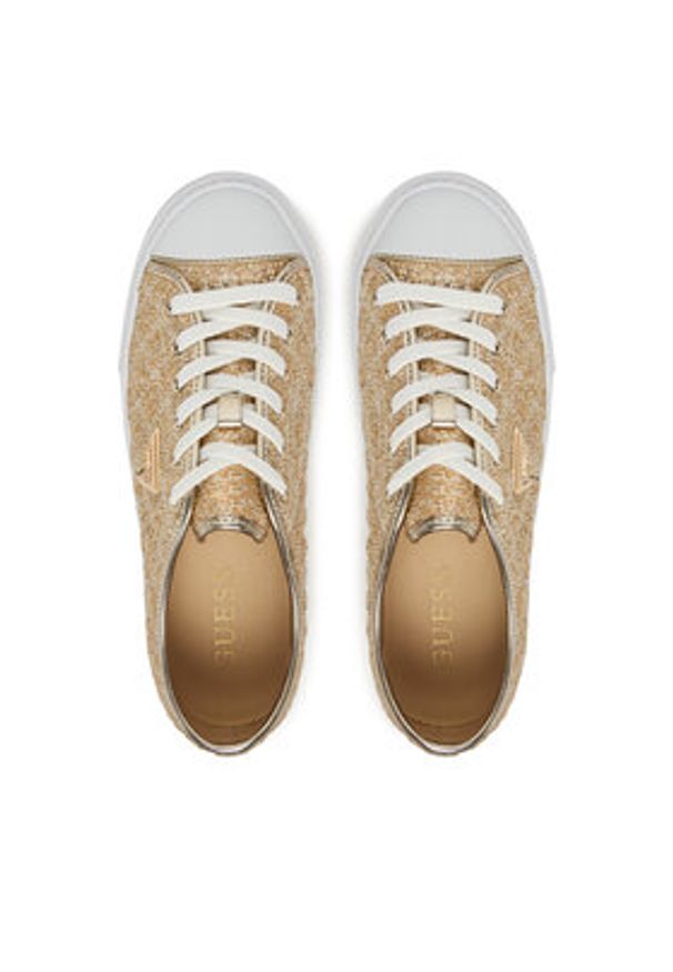 Guess Sneakersy 177169 Złoty. Kolor: złoty. Materiał: materiał