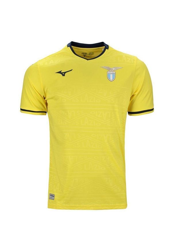 Mizuno - Koszulka wyjazdowa Lazio Rome 2024/25. Kolor: wielokolorowy, żółty, zielony. Sport: piłka nożna