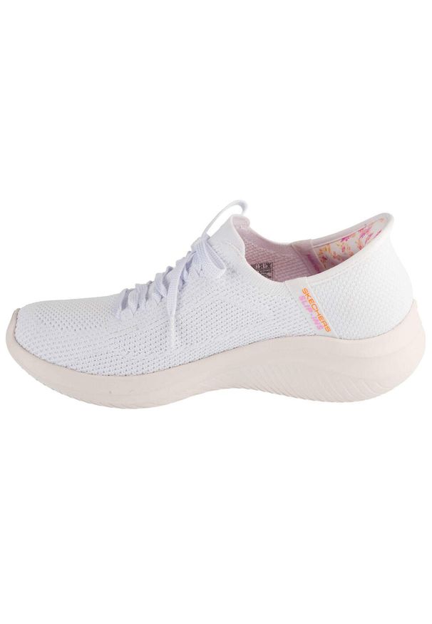 skechers - Buty sportowe Sneakersy damskie, Slip-Ins: Ultra Flex 3.0 - Morning Blosso. Kolor: biały. Model: Skechers Sport. Sport: turystyka piesza