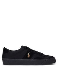 Polo Ralph Lauren Sneakersy 816913476003 Czarny. Kolor: czarny. Materiał: skóra, zamsz