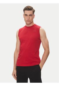 Kappa Tank top Logo Corpo Cadwal 303HZB0 Czerwony Regular Fit. Kolor: czerwony. Materiał: bawełna
