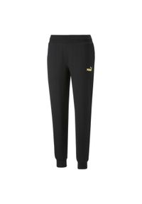 Spodnie damskie Puma ESS+ Metallic Pants FL. Kolor: czarny, wielokolorowy, żółty