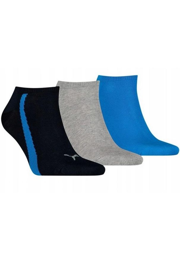 Puma - Skarpetki Do Kostek Unisex Dla Dorosłych Lifestyle 3pak. Kolor: czarny, szary, niebieski, wielokolorowy. Sport: tenis